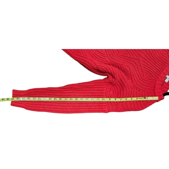 Madewell Cable Knit Sweater Womens Small Red Crewneck Alpaca Wool Blend … - Picture 13 of 13